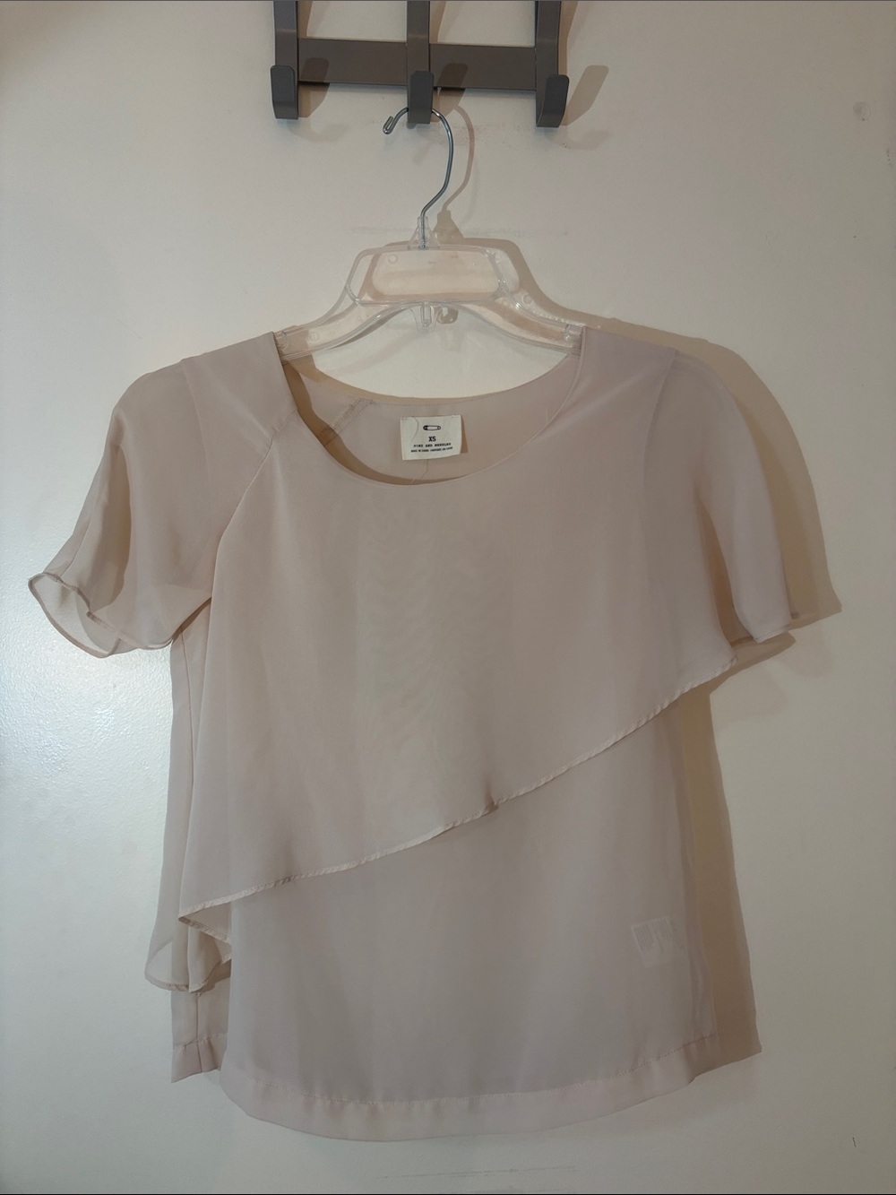 Pins & Needles Cream Chiffon-Look Shell Top